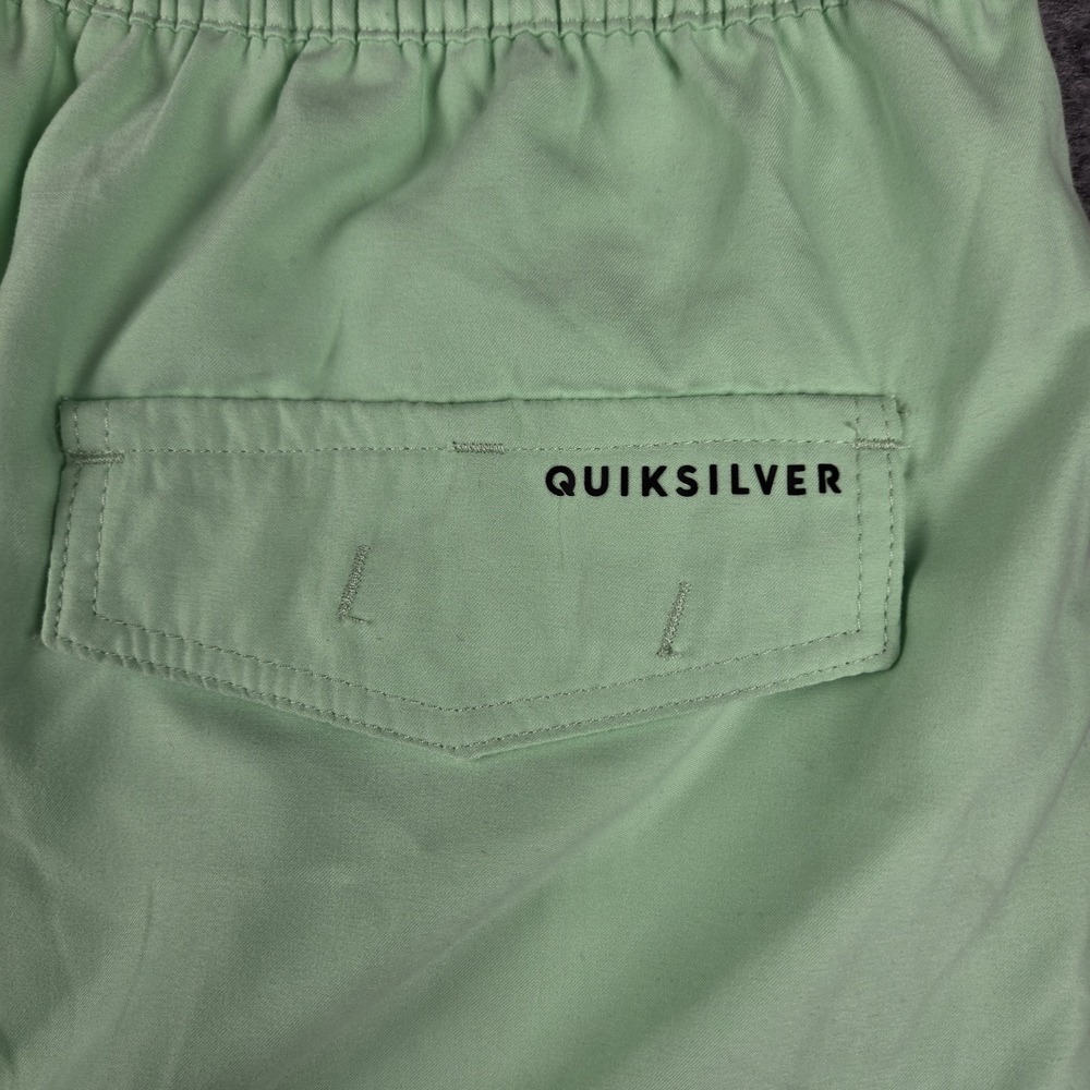 Quiksilver Swim Trunks Mens Volley Shorts Lime Green Board Shorts Lined Small - Picture 9 of 14